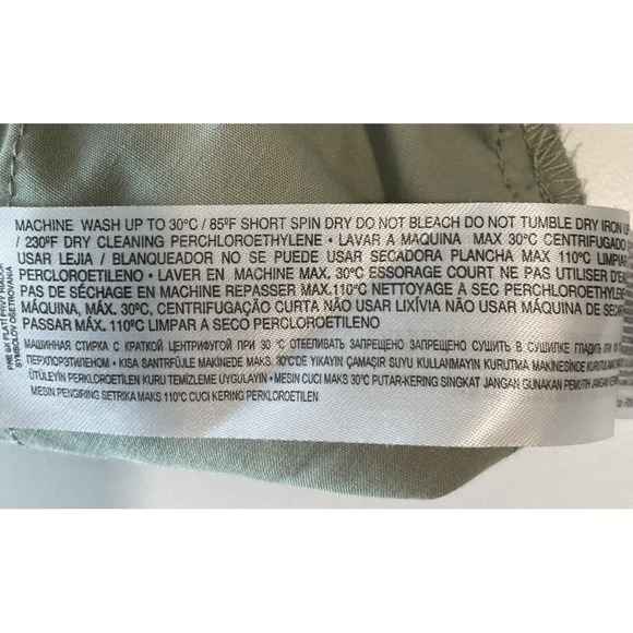 New‎ MNG Linen Pants Green Drawstring Pull On Pockets Straight Leg XL - Picture 6 of 8